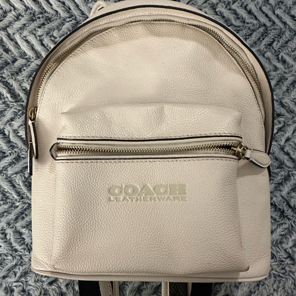 Coach Medium Charlie Backpack- White